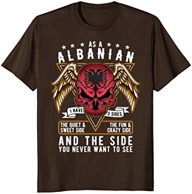 Mens Proud to be Albanian gifts tshirt XL Brown