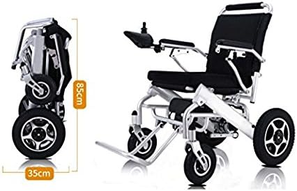 Electric Wheelchair Deluxe Foldable Power Compact Mobility Aid Wheel Chair, Lightweight Folding Carry Electric Wheelchair, Supports up to 350 lbs, FDA Approved