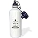 3dRose Keep Calm I'm A Social Worker-Job Pride-Funny Profession Work Gift Sports Water Bottle, 21Oz, Multicolored