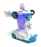 KIDSTHRILL Warrior Racing Car | 2 in 1 Car Toy | Realistic Robot | Bump and Go Action | Sounds & Colorful Lights |Compact Measurements| Girls and Boys