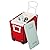 New Multi Function Rolling Cooler Picnic Camping Outdoor w/ Table & 2 Chairs Red