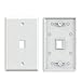 Ethernet Wall Plate, GearIT 1 Port Cat6 RJ45 Wall Plate Keystone Jack, White