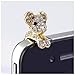 TOOGOO New Crystal Dog Puppy Bear 3.5mm Antidust Anti Dust Ear Cap for iPhone 5, HTC, Samsung