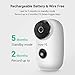 Battery Security Camera, Enow-YL Wireless Rechargeable Battery Powered WiFi Home Security Camera, Waterproof Outdoor Surveillance IP Camera HD 1080P with PIR Motion Sensor Night Vison 2-Way Audio