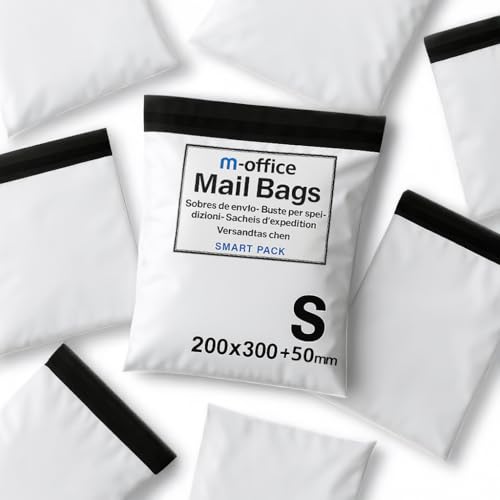m-Office Shipping Bag 100 uds S (200×250+50 mm) – Shipping Envelopes | Vintage Clothing Bags | Packaging Packages Shipping Bags | Online Shipping Bags