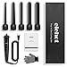 ELEHOT Curling Wand Iron Set 5 in 1 and LCD Temperature Control 31 Heat Settings Interchangeable Ceramic Tourmaline Barrels-Black