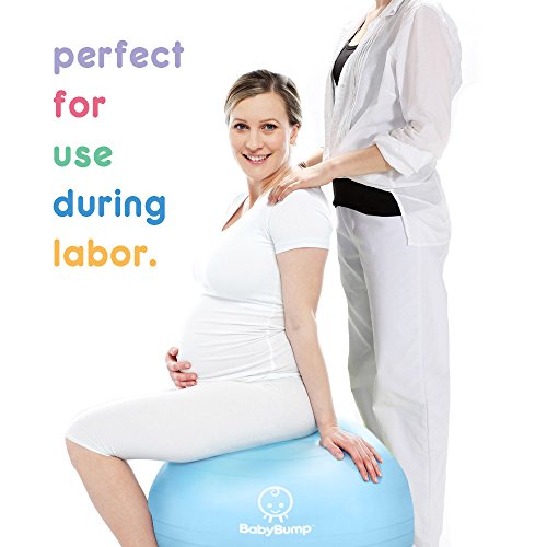 image for Baby Bump | Birth Ball with Base Legs - Stability/Balance/Stand, Anti-