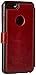 VRS Design [Wine Red] Premium Leather Folio Case Flip Wallet Cover [Layered Dandy] Classic Leather with 3 Card Slots Phone Case for Apple iPhone 6 Plus / iPhone 6s Plus