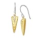 Silpada 'on Point' Triangular Drop Earrings with 5/8 ct Cubic Zirconia in Sterling Silver & Brass