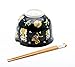 Happy Sales HSRB-LUCA, Japanese Ramen Udon Noodle Bowl with Chopsticks Gift Set, Lucky Cat