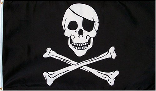 Other Flags Pirate (Skull and Crossbones) Flag - 3 foot by 5 foot Polyester