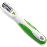 Andis 66055 Dematting 9-Blade Tool - Reduces Shedding, Safe on Wet or Dry Hair - Removes Dead Hair &amp; Eliminates Tangles - Anti-slip, Easy-Grip Handle &amp; Suitable for Various Pets &ndash; Green
