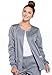 Cherokee Women's Big and Tall Workwear Scrubs Core Stretch Zip Front Warm Up Jacket, Grey, Medium