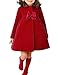 MowMee Fashion Little Girls Winter Warm Wool Bowknot Trench Coat