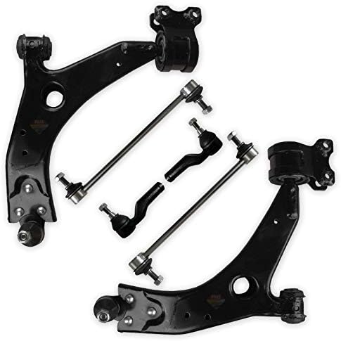 Set of 2 Front Left and Right Lh Rh Lower Suspension Wishbone Control Arm 18mm Ball Joint + Track Rod + Links FCA6667 FCA6668 PTR553 PTR554 FDL6631
