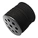 Pandahall 1 Roll (100 Yards,300 Feet) Micro-Fiber Faux Leather Suede Cord String with Roll Spool,2.7x1.4mm (Black)