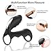 Vibrating Penis Ring Dual Cock Ring Set,Full Silicone G-spot Vibrator Sex Toy Delay Spray Erection Ring for Men or Couple, Waterproof Vagina Clitoris Stimulator for Women(Black).