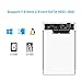 ELUTENG USBC SATA SSD External Hard Drive Enclosure 2.5inch Highspeed 5Gbps HDD Case Support UASP SATA III Up to 2TB Tool Free Hard Disk Casing with 2 USB Cables - Clear