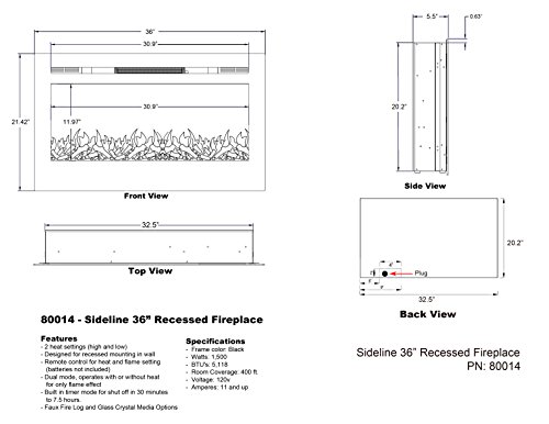 5 Touchstone+80014+Sideline+Fireplace+Realistic
