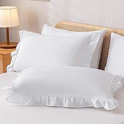 JANZAA Queen Comforter Set White Comforter 3PCS