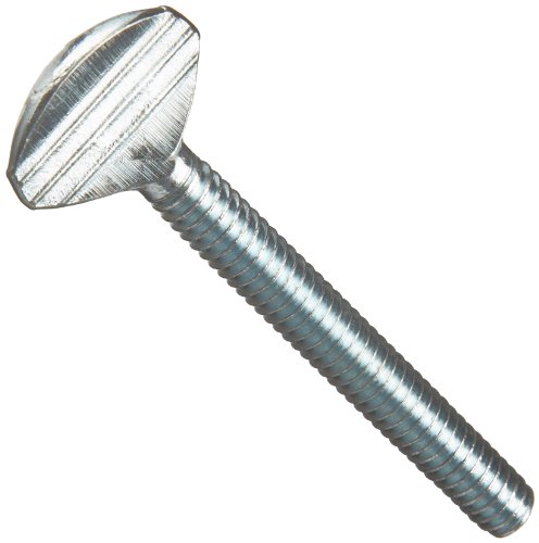 Steel Thumb Screw, Zinc Plated Finish, Spade Head, Flat Point, Meets IFI 156, 3/4" Length, #6-32 UNC Threads, Imported (Pack of 100)