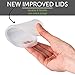 50pk 8oz Small Plastic Containers with Lids - Slime Containers with lids Freezer Containers Deli Containers with Lids - Food Containers Meal Prep Food Prep Containers Plastic Food Containers with Lids
