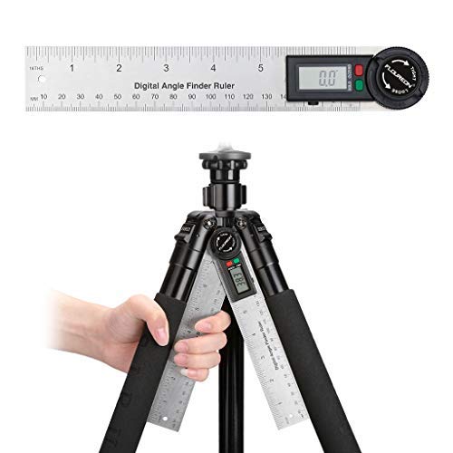 FLOUREON Digital Protractor Angle Finder,7-inch Protractor(DL600 Stainless Digital Angle Ruler),Digital Protractor Goniometer 360° 