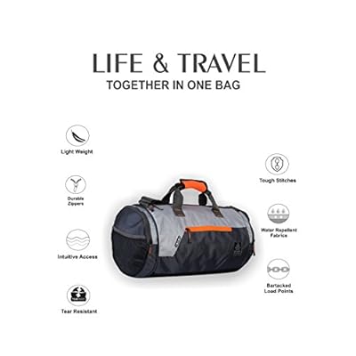 Gear Polyester 38 cms Grey Travel Duffle (DUFCRSTNG0406)