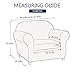 SUBRTEX Stretch Armchair Sofa Slipcover 2 Piece Sofa Cover 1 Seater Soft Couch Slipcover Washable Furniture Covers, Jacquard Fabric Small Checks(Navy,Armchair)