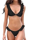SHEKINI Women's Bathing Suits Ruffles Flounce