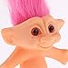CUTICATE PVC Vintage Troll Dolls Bulk, Mini Action Figures Toys, Dollhouse Doll Kids Adult Collectible Action Figures, 6 Patterns for Choose - Rose Red