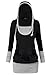DJT Womens 2-in-1 Color Block Hoodie Casual Shirt Top