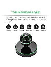 Altavoz evitante, altavoz flotante UPPEL con Bluetooth 4.1, rotación de 360 grados, botón de control táctil y colorido LED intermitente Show magnético [negro]