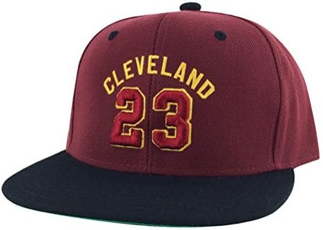 Cleveland Player #23 Burgundy Black Visor X Cavaliers Color Snapback Hat Cap