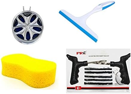 ManeKo Water Sucking Magic Sponge, Tubeless Tyre Repair Puncture Kit, Silicone Wiper and Silver Alloy Wheel Car Air Freshener Car Care and Cleaning Combo for All Cars/Vehicles ManeKo Water Sucking Magic Sponge, Tubeless Tyre Repair Puncture Kit, Silicone Wiper and Silver Alloy Wheel Car Air Freshener Car Care and Cleaning Combo for All Cars/Vehicles