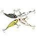 Chinatera 8Pcs Metal VIB Fishing Lure Bass Crankbait Spinner Blade Floating Rattles Treble Hooks
