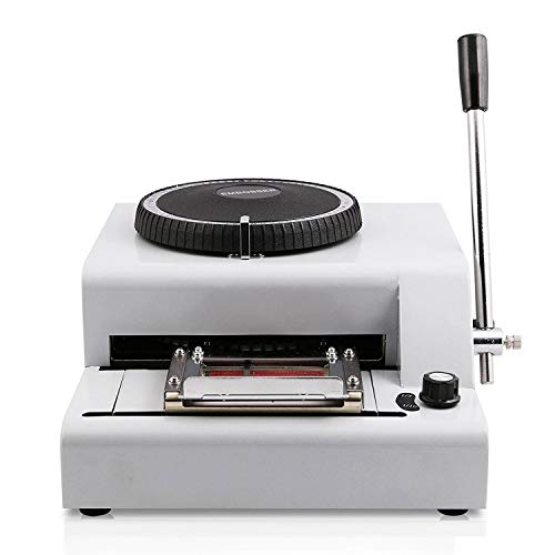 SHZOND Embossing Machine 72 Characters Card Embosser Printer Gift Card Credit ID PVC Card Embosser Stamping Machine Manual Embosser Machine (Renewed) - Thumbnail 3