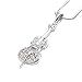 chelseachicNYC Crystal Cello Necklace Silver