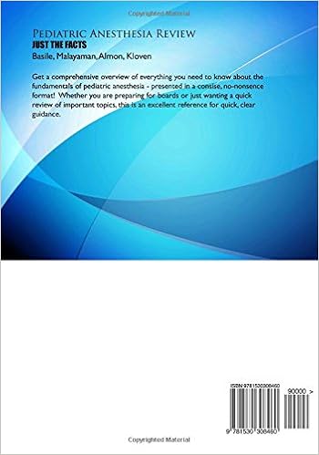 Pediatric Anesthesia And Emergency Drug Guide