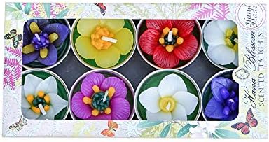 Hana Blossom Assortiment de 8 Bougies Chauffe-Plat parfumées Faites à la Main