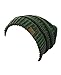 NYFASHION101 Unisex Multicolor Warm Cable Knit Thick Slouch Beanie Cap, 2 Tone Olive