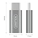 [Type C Adapter - 1 Pack] UNITEK Aluminum USB-C to Micro USB Adapter Type C Male to USB Micro B Female, Charge and Data Sync Converter Cable Connector for Nexus 5X, 6P, OnePlus 2, Lumia 950 XL