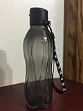 Tupperware Small Eco Water Bottle Plus Strap in Black New 2016