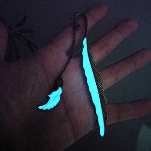 Retro Glow in The Dark Reading Bookmark Long Chain Luminous Book Mark for Christmas Gifts