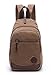 Lightweight Mini Canvas Backpack for Women Girls Purse Small Rucksack Sling Bag (Small, Coffee 2)