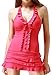 Wantdo Women's Sandy Beach Wear Dress Swimming Costume Over Size Swimsuit Dress, Watermelon Red, US 6-8