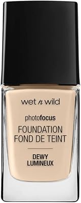 Photo Focus Dewy Foundation, Fondotinta Liquido Idratante per Pelle Normale/Secca a Coprenza Modulabile dal Finish Luminoso, Nude Ivory