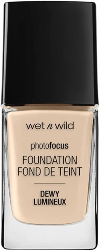 Photo Focus Dewy Foundation, Fondotinta Liquido Idratante per Pelle Normale/Secca a Coprenza Modulabile dal Finish Luminoso, Nude Ivory