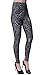 VIV Collection Regular Size Printed Brushed Ultra Soft Leggings (Gray Timeless Paisley)