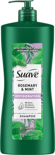 SUAVE PROFESSIONALS INVIGORATING SHAMPOO FOR DRY AND DAMAGED HAIR ROSEMARY AND MINT PARABEN FREE AND DYE FREE HAIR 28 OZ
